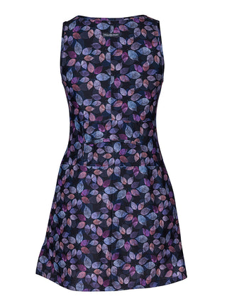 Rear view Dusk Ruu-Muu pocket exercise dress, running dress, travel dress, athletic dress. 